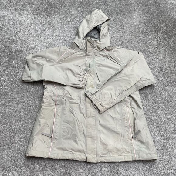 The North Face HyVent Ski Snow Jacket Kid Girls XL Gray Hoodie Midweight Outdoor - Picture 1 of 16